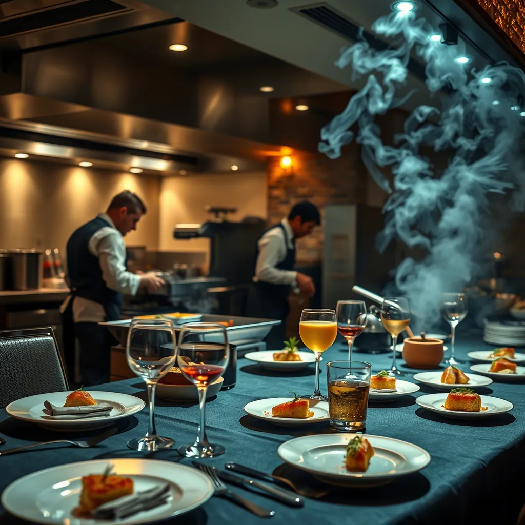 Equipo de Jebeda preparando catering